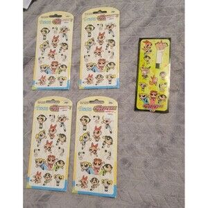 Powerpuff Girls Stickers Cartoon Network Mello Smello 1999 Lot of 4 + Extra
